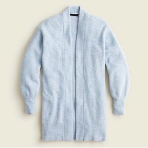 J Crew Longline Ribbed Knit Open Front Cardigan Sweater in Supersoft Yarn S EUC